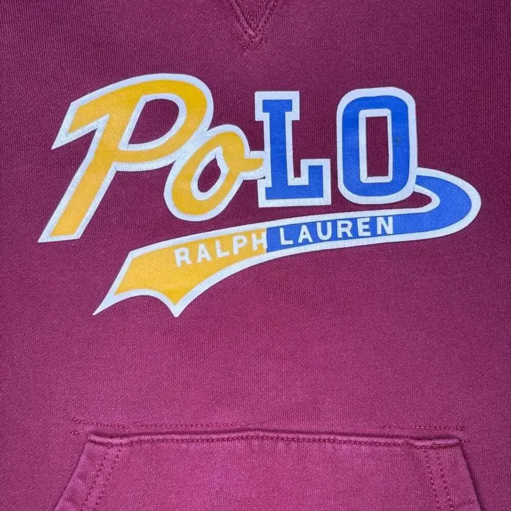 Polo Ralph Lauren Kids Burgundy Logo Graphic Hoodie